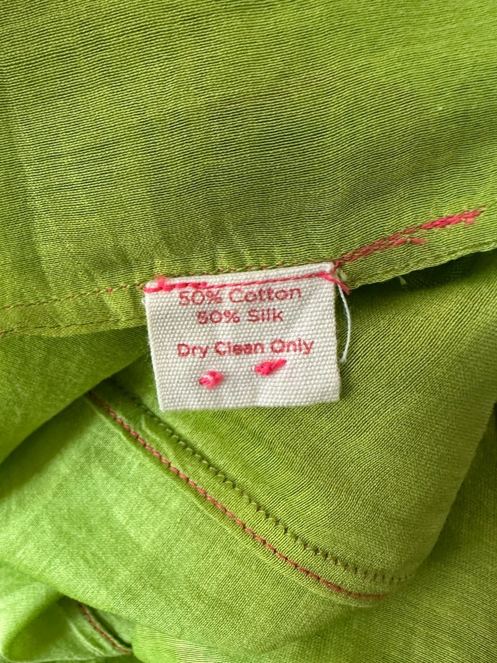 Injiri Cotton Silk Dress Green - Picture 6 of 6